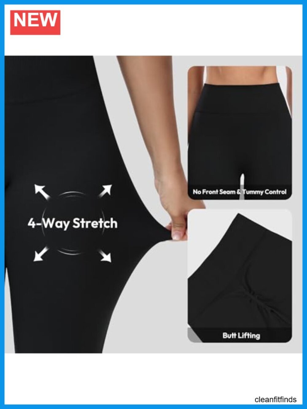 Seamless High Waist Scrunch Yoga Leggings 32/34/36 Inseam - Picture 4 of 6